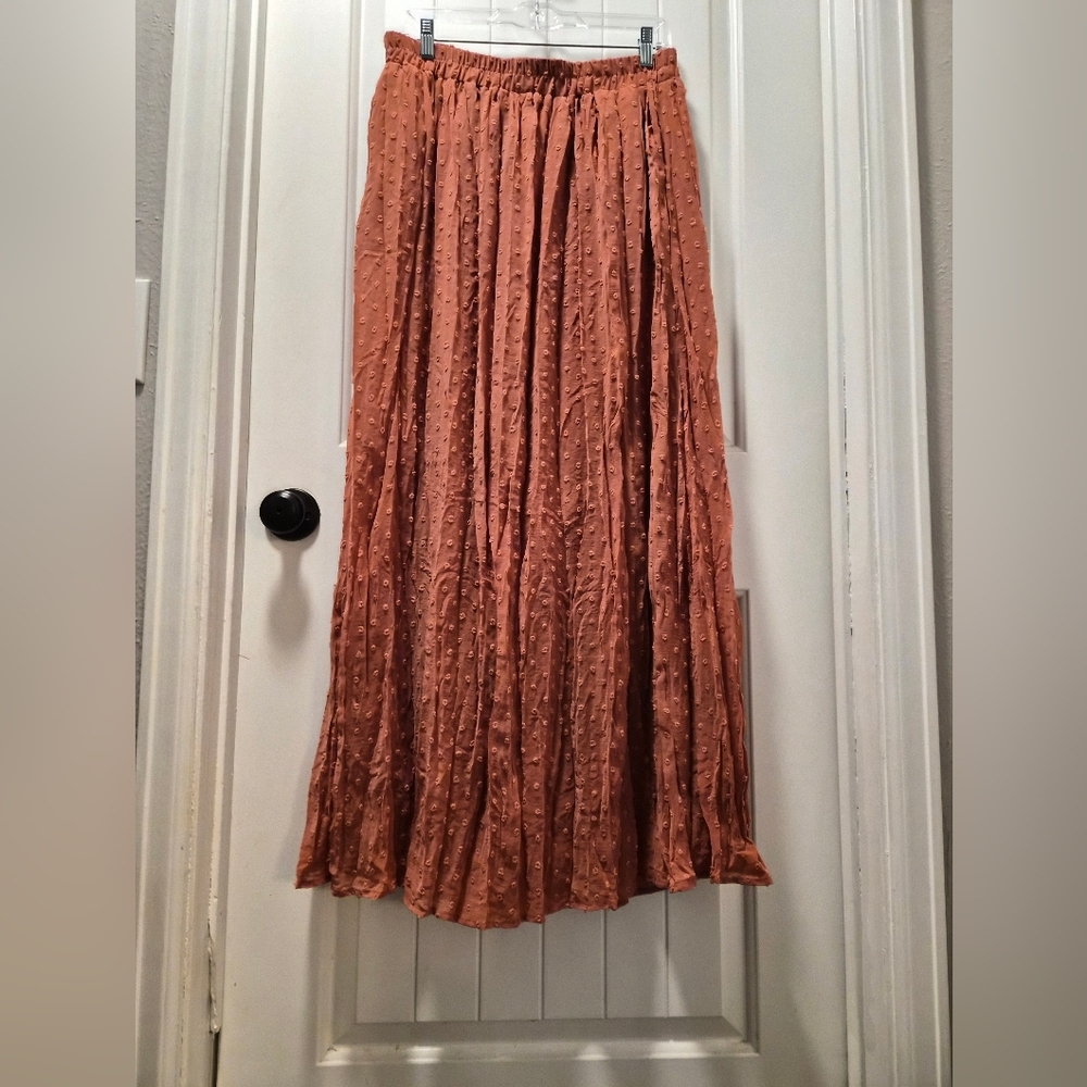 ee:some - Elegant Rust Maxi Skirt